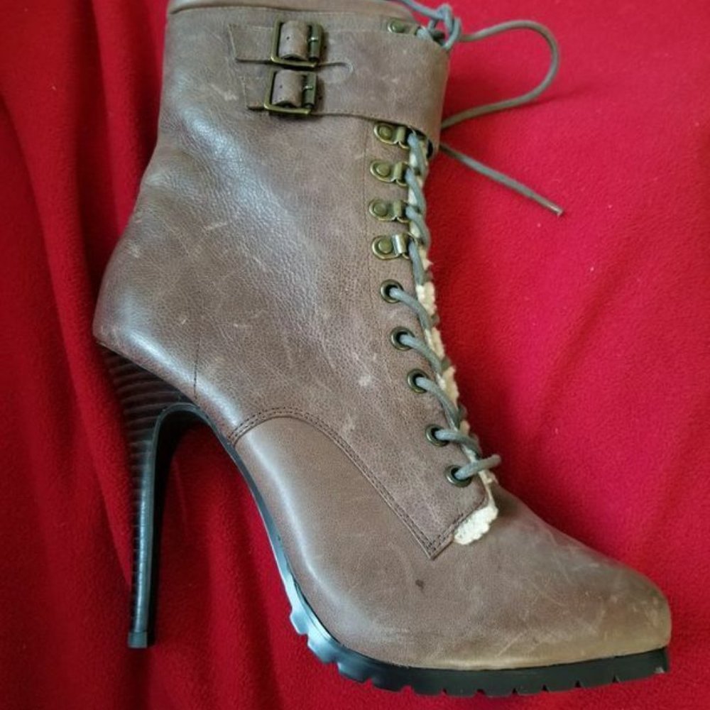 ALDO NEW--Women's Lace Up High HEEL Booties-NEW